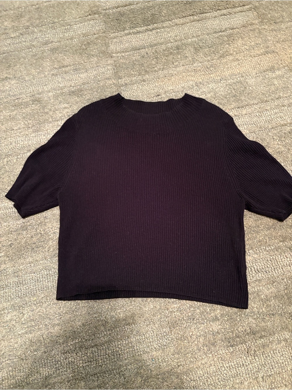 Free People Beach black ribbed sweater XL